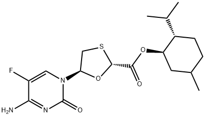(2R,5S)-5-(4-αμινο-5-φθορο-2-οξο-1(2Η)-πυριμιδινυλ)-1,3-Οξαθειολαν-2-καρβοξυλικό οξύ, (1R,2S,5R)-5- μεθυλ-2-(1-μεθυλαιθυλ)κυκλοεξυλεστέρας