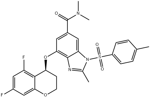 1Η-βενζιμιδαζολο-6-καρβοξαμίδιο, 4-[[(4S)-5,7-διφθορο-3,4-διυδρο-2Η-1-βενζοπυραν-4-υλ]οξυ]-Ν,Ν,2-τριμεθυλ-1 -[(4-μεθυλφαινυλ)σουλφονυλ]-
