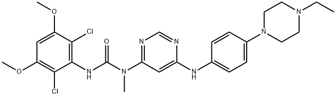 3-(2,6-Διχλωρο-3,5-διμεθοξυφαινυλ)-1-[6-[[4-(4-αιθυλπιπεραζιν-1-υλ)φαινυλ]αμινο]πυριμιδιν-4-υλ]-1-μεθυλουρία