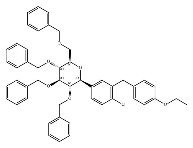 D-γλυκιτόλη, 1,5-άνυδρο-1-C-[4-χλωρο-3-[(4-αιθοξυφαινυλ)μεθυλ]φαινυλ]-2,3,4,6-τετράκις-Ο-(φαινυλμεθυλ)-, ( 1S)-