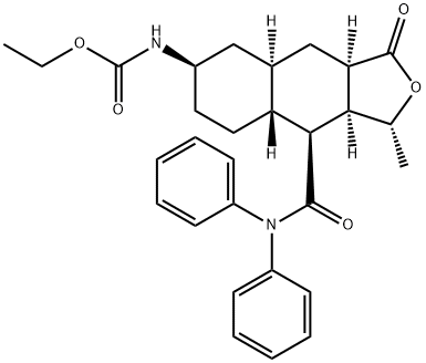 ((1R,3aR,4aR,6R,8aR,9S,9aS)-9-(διφαινυλκαρβαμοϋλ)-1-μεθυλ-3-οξοδωδεκαϋδροναφθο[2,3-c]φουραν-6-υλ)καρβαμικός αιθυλεστέρας